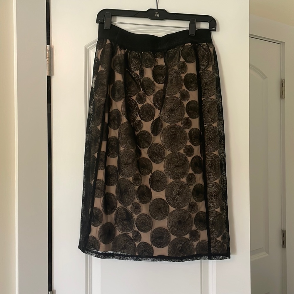 Black and nude skirt